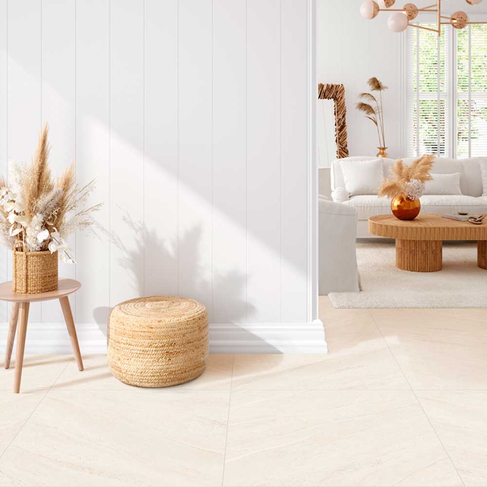 Lounge Room Stone Look Tiles