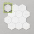 Picture of Marmo Hexagon (110x100) Carrara (Honed) 345x295 Sheet (Rectified)