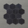 Picture of Marmo Hexagon (110x100) Nero (Honed) 345x295 Sheet (Rectified)